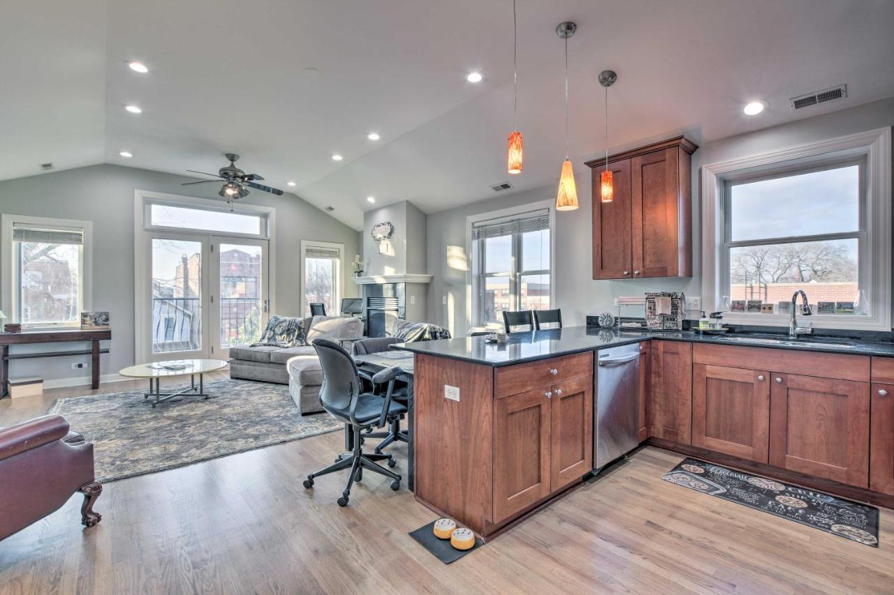 Chicago Condo With Balcony Walk To Cta Stations! Buitenkant foto