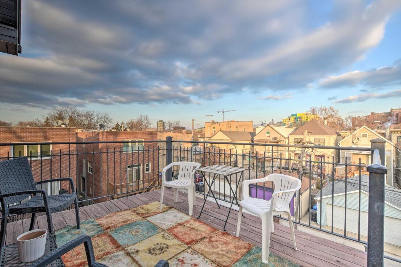 Chicago Condo With Balcony Walk To Cta Stations! Buitenkant foto